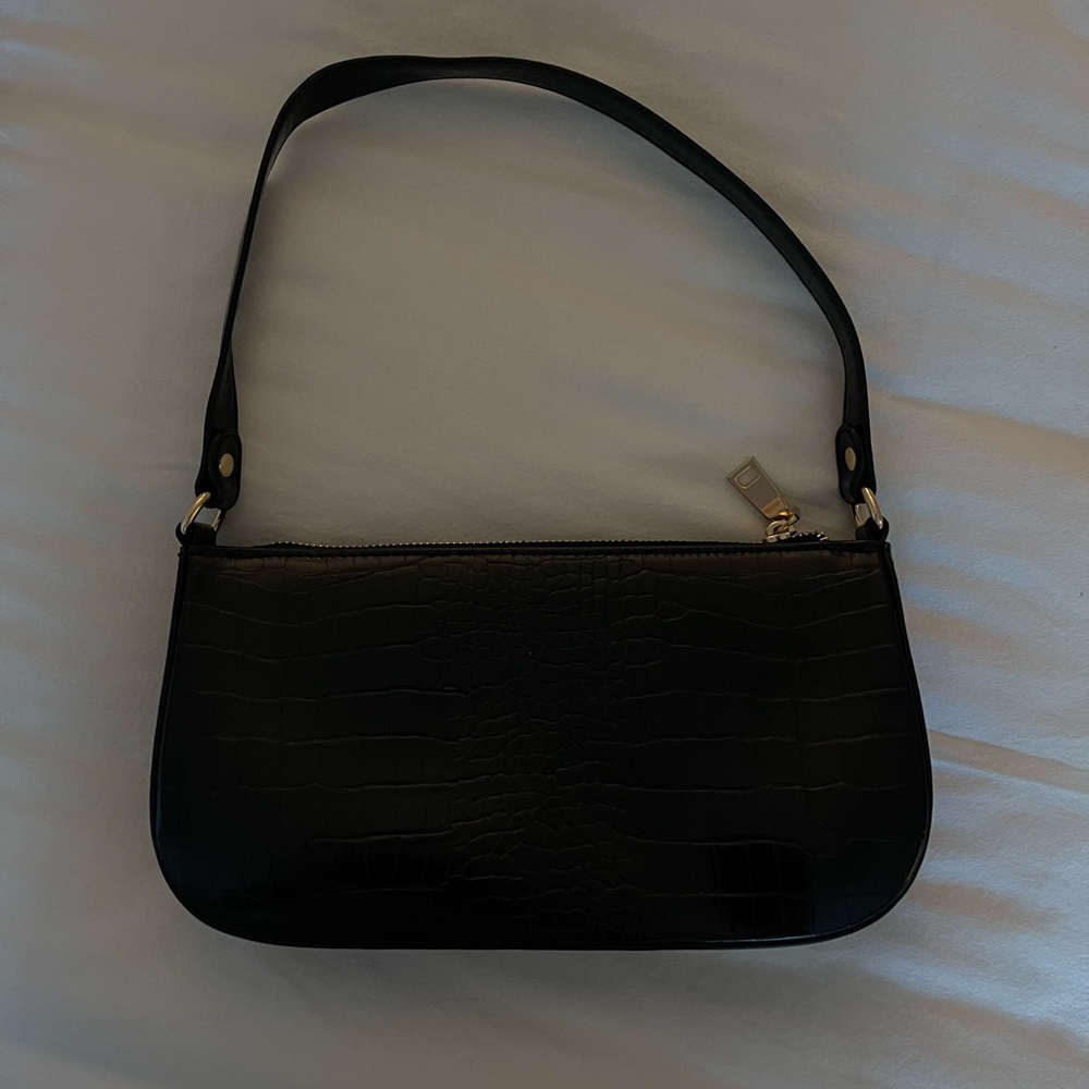 Black Croc Purse